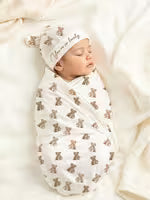 Newborn Photography Props Baby Swaddle Blanket And Hat